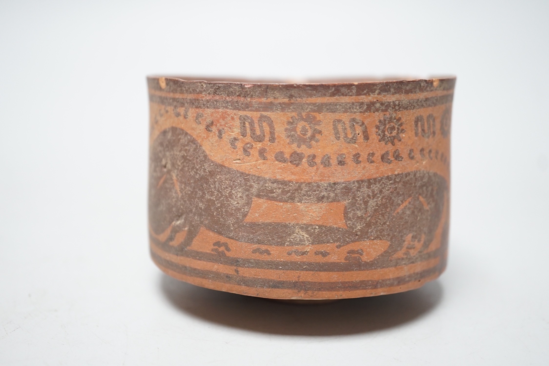 An Indus Valley terracotta bowl 9.5cm diameter